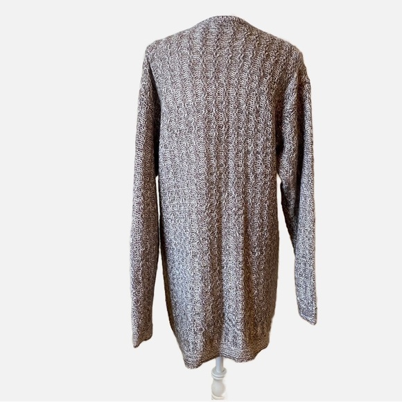 Vintage EMOS COLLECTION Cable Knit Silk Blend V-Neck Tunic Sweater Medium - Picture 4 of 10